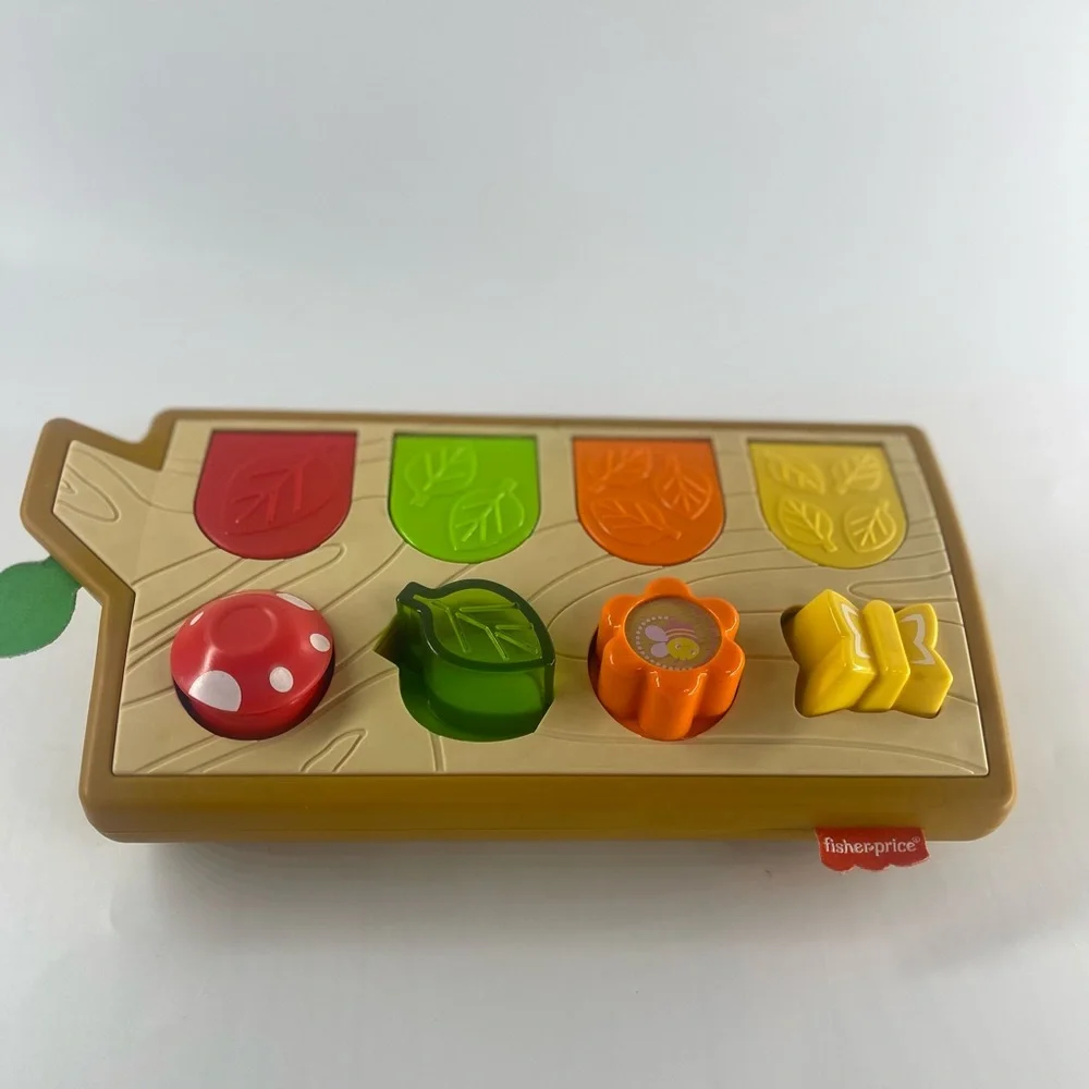 Fisher Price baby toy hide & Peek Pop-up sensory  Activity with Wood Accents